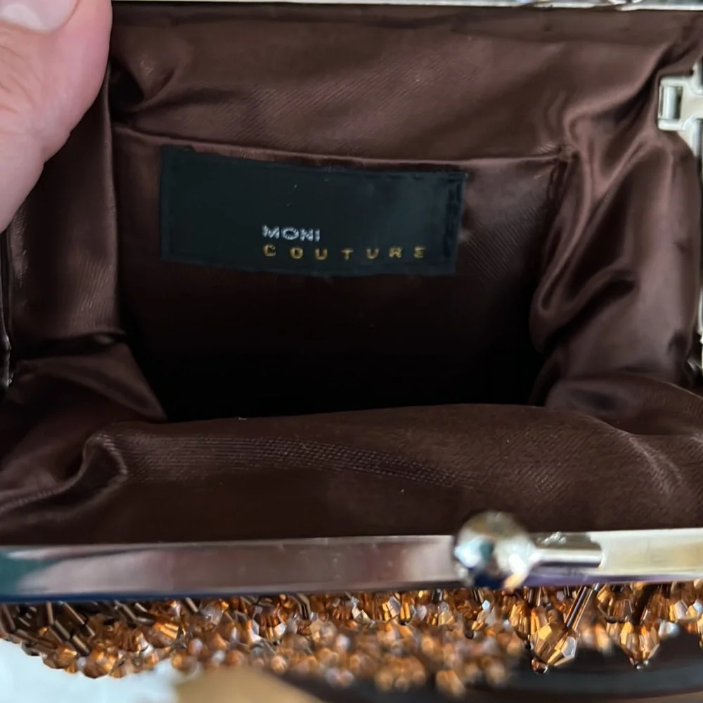 Brown Beaded/Sequin Purse EUC - Picture 4 of 6